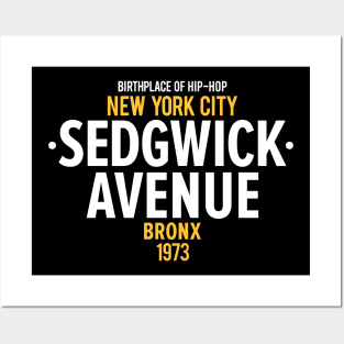 New York Bronx - Sedgwick Bronx Schriftzug - Bronx Hip Hop - Sedgwick Avenue NY Posters and Art